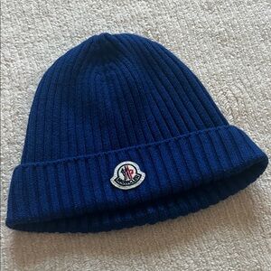 Moncler Eclectic Blue Wool Beanie Kids